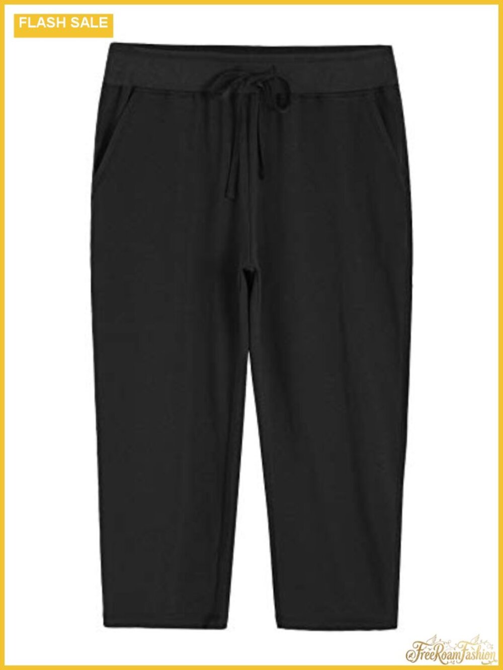 Women's Knit Sweatpants Capri Pants with Pockets Drawstring Lounge